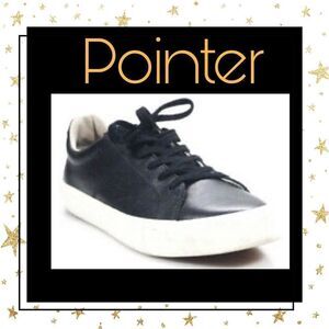 Pointer Men's Black Leather Sneakers 8
